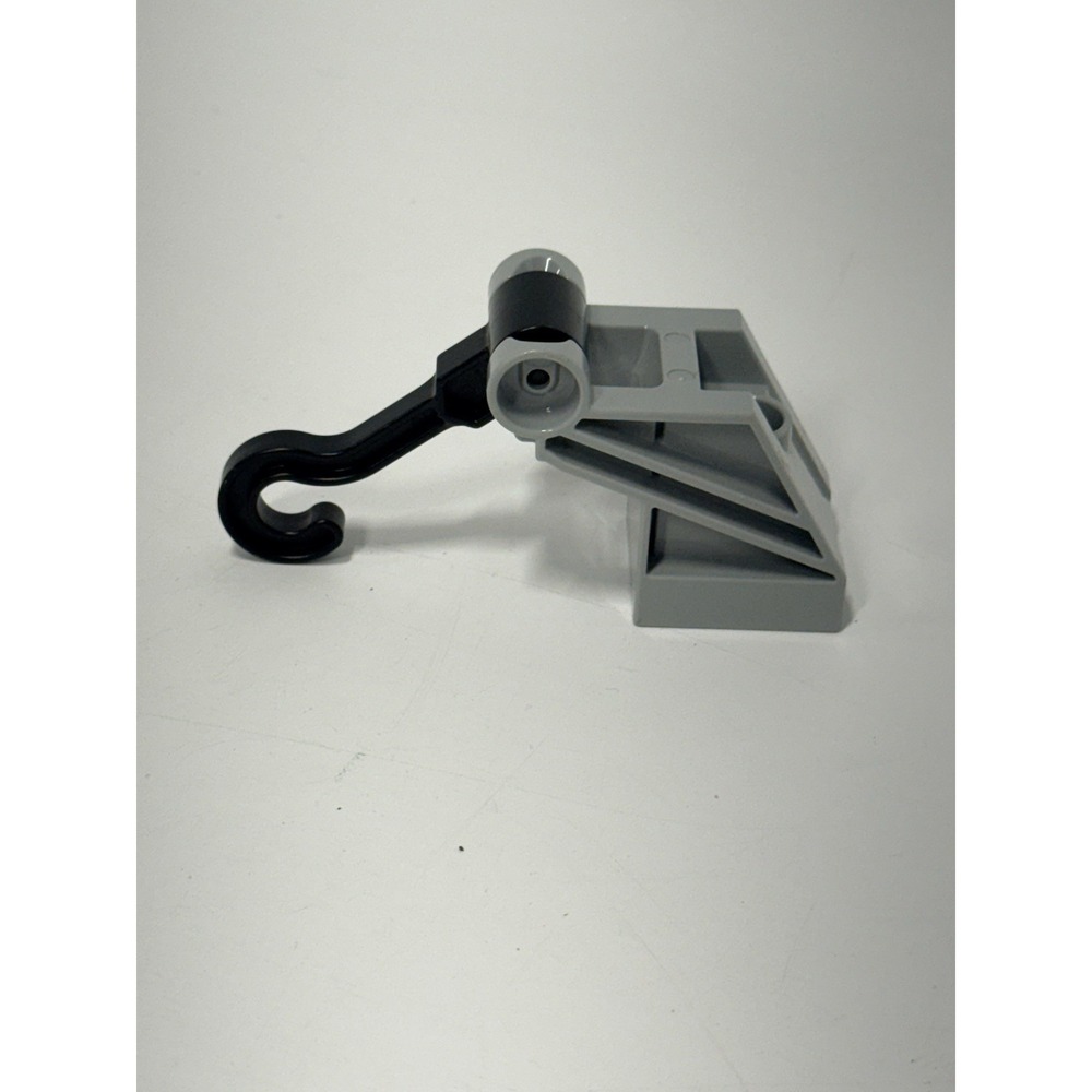 LEGO Duplo Vehicle Crane Base with Hook Holder & Tow Hook Pearl Silver & Black